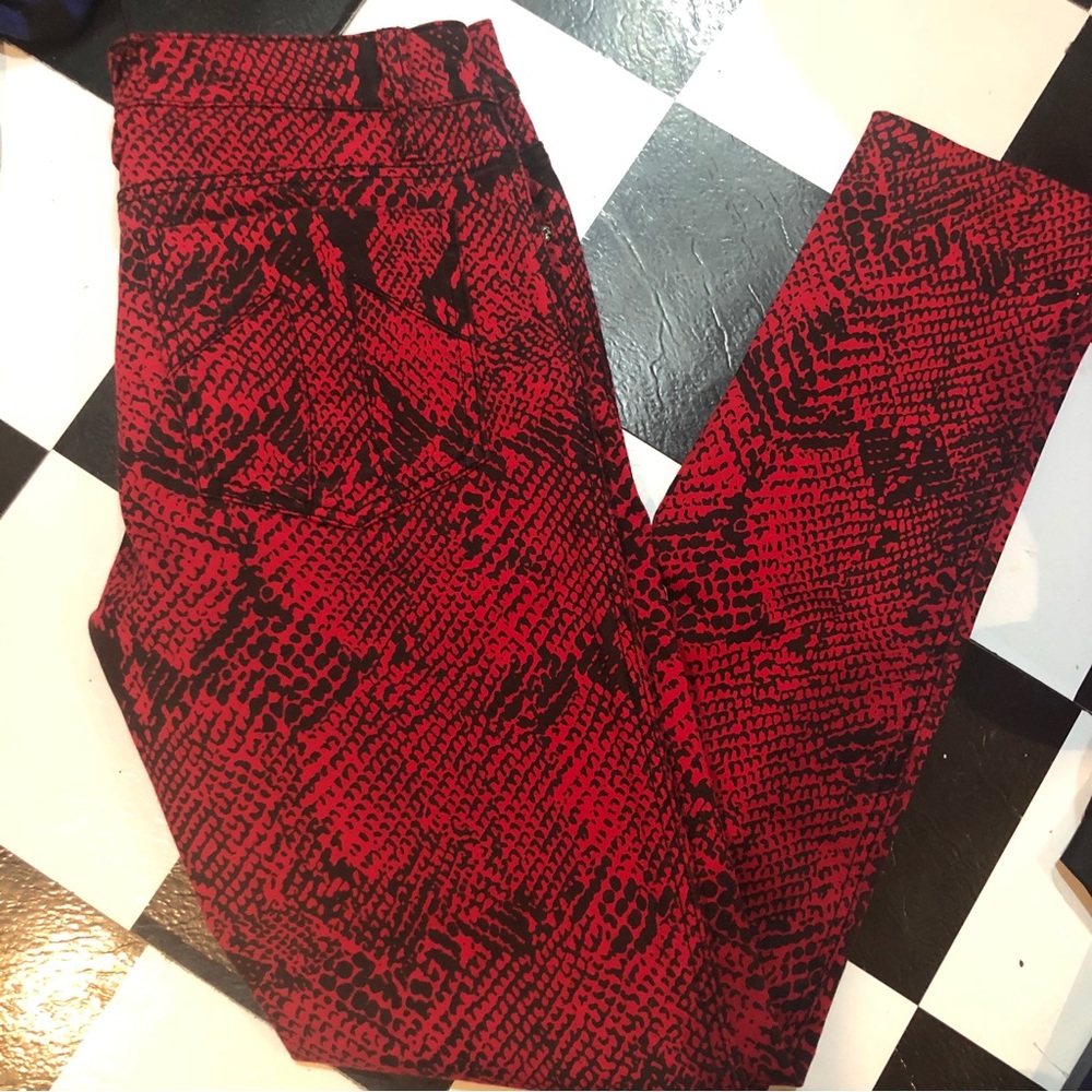 TRIPPNYC Red Animal Print Pants